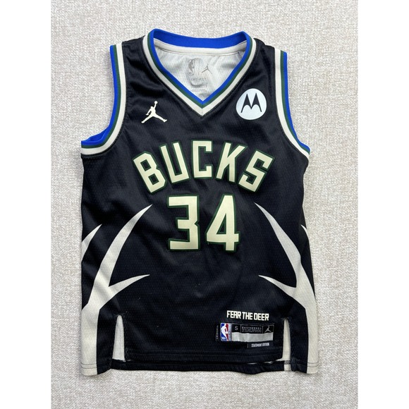Jordan Brand Other - Jordan Milwaukee Bucks Giannis Antetokounmpo 34 Jersey Youth Small Black